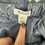 Madewell Blue Floral Button Front Mini Skirt Size XL Photo 3