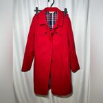Brooks Brothers  Red Fleece 100% Cotton Trench Coat Red Size | 10 Photo 5