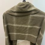 A New Day Women’s Wrap Sweater Olive and White Plaid NWT One Size Photo 2