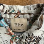 Elie Tahari Tropical Linen Button Down SZ XS Boho Crop Boxy Tropical Vacation Photo 2