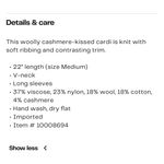 Ramy Brook Nina Cardigan Sweater Size Medium Red Cashmere Blend Photo 6