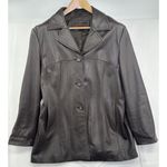 Vintage Women's Brown XXL Siena Leather Coat Long Sleeve Button Pockets Size undefined Photo 3
