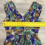 BCBGMAXAZRIA Multicolor 100% Silk Floral Faux Wrap Sleeveless Mini Dress Size 2 Photo 11