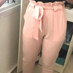 Boohoo Pink Paperbag Waist Pants Size M New Photo 0