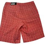 Mario Serrani Italy Red White Print Bermuda Shorts Women’s Size 6 NWT Photo 1