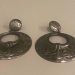 Vintage Dark gray muted hoop earrings Photo 1