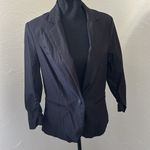 Fashion Bug Black pinstripe single button quarter sleeve blazer Photo 5