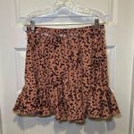 JODIFL  Pink-Orange Animal Print Ruffle Accent Skort size L Photo 5