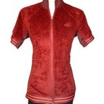 The North Face Women's red/maroon short sleeve fleece jacket size small Photo 0
