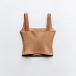 ZARA faux fur corset top Photo 2