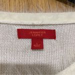 Jennifer Lopez  White and Silver Fluffy Sweater - Size Large Photo 2