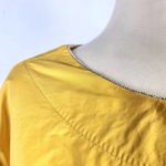 Otto d'ame Women's Mustard Yellow Top With Quarter Sleeves and Trim Details Size 8 Photo 2