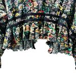 Free People Rudi Ruffle In Night Garden Floral Long Sleeve Top Size Small Photo 7