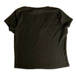 Full Tilt  Ribbed V-Neck Crop Tee Black Size M Stretch Fitted Top Photo 5