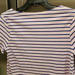 Cinq à Sept 💕CINQ A SEPT💕 Boatneck Striped Graphic Tee ~ Ooh La La Small S NWT Photo 3