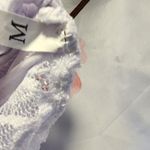 NWOT White Lace Bikini Bandeau Top & Bottom Set Medium Photo 6