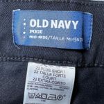 Old Navy Pixie Pants Womens 22 Black Plus Size Short Mid Rise Cropped Pants Photo 3