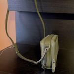 Calvin Klein $85 Monogram Small Green Crossbody Canvas/Leather Double Zip. New Photo 8