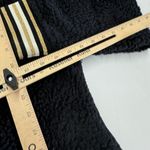 Nanette Lepore  Sweater Womens Medium Black Sherpa Wubby Mock‎ Neck Fleece Photo 7