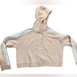 Adidas  Originals Adicolor 3-Stripe Cropped Hoodie Soft Coral/Pink Women’s Sz S Photo 1