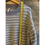 Raga  Beach Club Pullover Sweater Sz M Blue Gold Metallic Anthropologie Photo 4