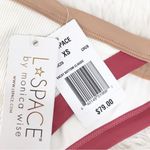 l*space L* Vacay Ribbed Classic Bikini Bottoms Cream Colorblock Red Tan Size XS New Photo 5