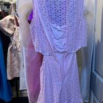 Light Pink Dress Small Cut Out Floral Pattern Photo 1