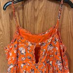 Urban Outfitters  Hanna Orange Floral Babydoll Scalloped Mini Dress Size‎ Small Photo 10