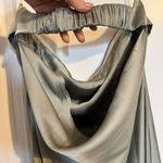 Amazon Sage green satin strapless dress  Photo 4