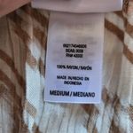 Jaclyn Smith  Summer Crepon Elastic Waist Aztec Print Midi Skirt Size Medium Photo 3