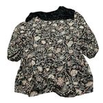 Abercrombie & Fitch Floral Patterned Cardigan with Blue Velvet lace Accents Photo 1