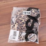 ASOS DESIGN Leopard Print Rib V Front High Leg Bikini Bottoms Size 12 Brown Photo 5