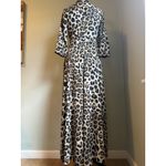 Banana Republic  Leopard Print Maxi Shirt Dress Belted 2 boho Y2K brown black Photo 1