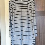 J.Jill Women’s A Line Sweatshirt Dress Striped Knee Length Size Small Photo 1