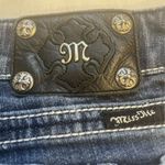 Miss Me Jeans Bootcut Blue Sz 29 Embellished Pockets Rhinestones HEMMED Western Photo 9