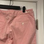 Jones Studio  Size 14 Pink White Stripe Seersucker Cotton Stretch Cropped Pants Photo 4