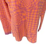 Brandon Maxwell Floral Gingham Wool Crewneck Sweater Pink Orange Size Large Photo 5