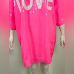 Blakely Blakeley Pink Sequin LOVE Top Size 3X Photo 5