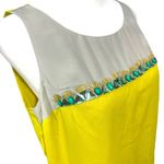 The Limited  Women's Sz S Sleeveless Embellished Gem Blouse Tank Top Yellow 4/6 Photo 3