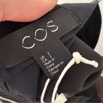 COS  Black Silk Mini Dress Womens 2 Closet Staple LBD Lagenlook Quiet Luxury Photo 2