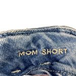 American Eagle  Mom Paper Bag Waist Exposed Button Fly Light Wash Jean Shorts Photo 4