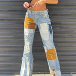 Revice Denim Revive Cowboy Patchwork A-List / Paparazzi Flare Jeans Sz 26 Photo 8