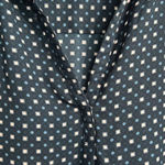 Elle button-up blouse navy blue with blue dots & white squares - Size medium Photo 3