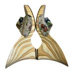 MIA  Jazzy Leather Wood Platform Sandals, Sz 8 Photo 7