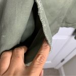 Rails  linen blend‎ double breasted green military utility jacket size large Photo 3