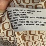 Anthropologie Tulle by  Wool Blend Coat Brown Size Small Trench Coat Photo 6