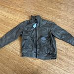 Stradivarius  Leather Bomber Jacket Oversized Photo 1