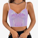 sparkly purple crop top Size M Photo 0