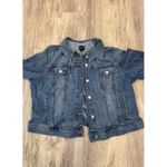J Crew Classic Blue Denim Trucker Jacket Women's Size XXL Runs Small Photo 2
