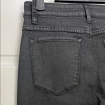 Tribal Dull Sheen Black Denim Skinny Cut Jeans w/ Raw Hem Photo 8